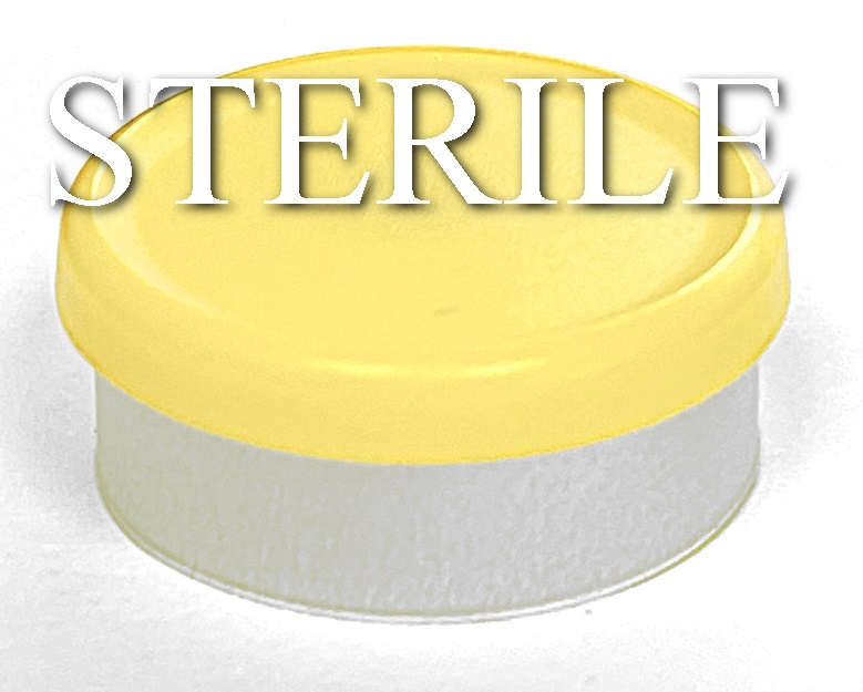 Yellow 20mm sterile flip cap vial seals